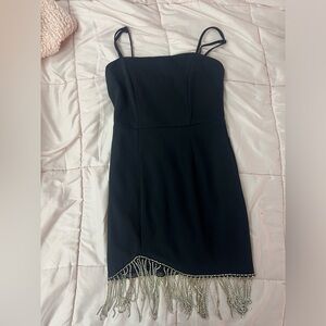 Formal black sequin dress